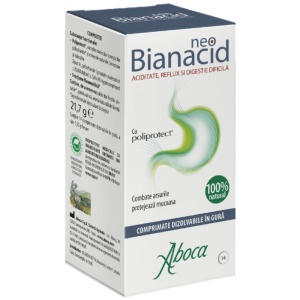 NeoBianacid cu poliprotect pentru aciditate si reflux, 14 comprimate, Aboca