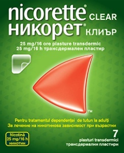 Nicorette Clear 25mg/16h plasture transdermic, 7 plasturi, Kenvue - Img 2