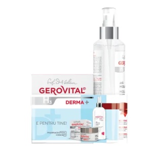 Pachet H3 Derma+ Crema activ hidratanta 50 ml + Apa micelara 150 ml, Gerovital