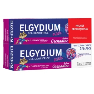Pachet Pasta de dinti pentru copii cu aroma de fructe de padure 3–6 ani, 2 x 50 ml, Elgydium