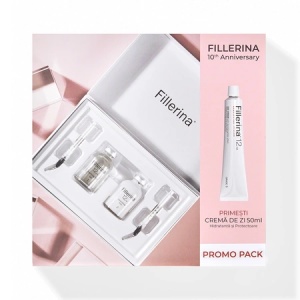 Pachet tratament intensiv Fillerina 12HA Densifying Grad 5, 14 + 14 doze + cremă de zi Fillerina 12HA Densifying Grad 4, 50 ml, Labo