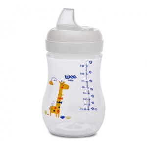 Pahar PP din plastic cu tetina rotunda si accesoriu pentru invatare, cod 297, Wee Baby - Img 2