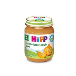 Piure BIO Primul Dovleac al Copilului, +4 luni, 125 g, HiPP