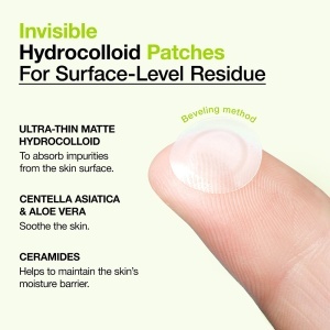 Plasturi hidrocoloidali cu ceramide pentru cosuri Ultra-Thin Spot Cover Patch, 75 bucati, Anua - Img 5