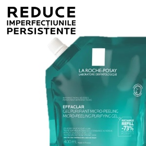 Rezerva de reincarcare Gel Purifiant Micro-Exfoliant Effaclar, 400 ml, La Roche-Posay - Img 2