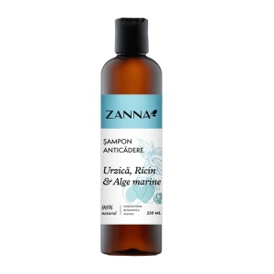 Sampon Anticadere cu Urzica, Ricin si Alge marine, 250 ml, Zanna