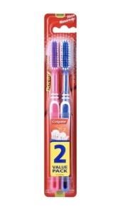 Set 2 periute de dinti, Double Action, Medium, Multicolor, Colgate