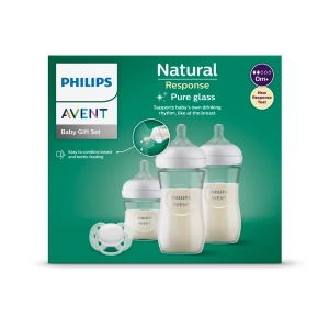 Set biberoane sticla Natural Response SCD878/11, 1x120ml + 2x240ml + 1x Suzeta, Philips Avent - Img 6