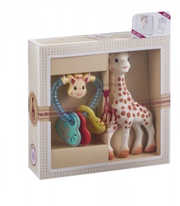 Set Cadou SOPHIEsticat – Girafa Sophie și Zornăitoare cu Inimioare