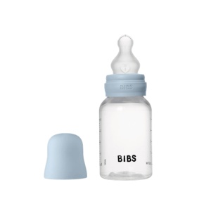 Set Complet Biberon Anti-Colici cu Tetină din Silicon, Flux Lent, 150 ml, Baby Blue, Cod: 50161231, Bibs