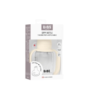 Set Complet Biberon Sippy cu Tetină din Silicon, 150 ml, Ivory, Cod: 50211216, Bibs