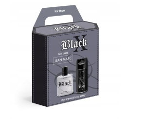 Set pentru barbati X Black, aftershave 100 ml + deodorant 150 ml, Jean Marc