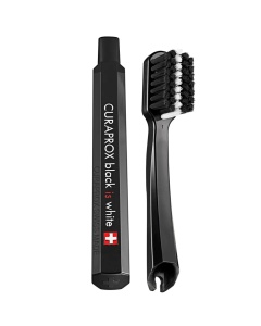Set pentru igiena orală în călătorii Travel box Black is White, Curaprox - Img 3