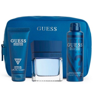 Set Seductive Blue Homme: Apa de Toaleta 100 ml + Deodorant 226 ml + Gel de Dus 100 ml + Portfard, Guess
