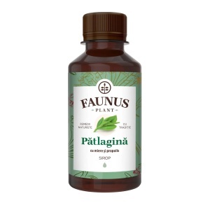 Sirop Pătlagină cu Miere și Propolis, 200 ml, Faunus Plant