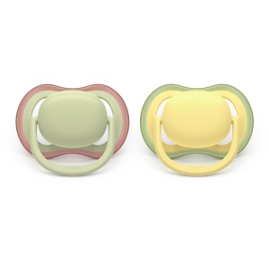 Suzeta Ultra Air Pacifier Philips Avent, Galben/Verde, 18 luni+, SCF349/50, 2 bucati, Philips - Img 3