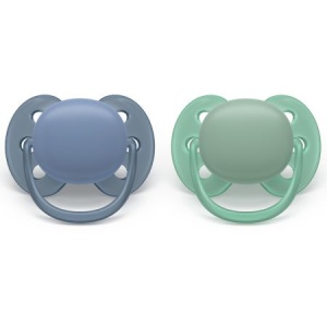 Suzeta Ultra Soft Pacifier, Albastru/Verde, 6-18 luni, SCF091/42, 2 bucati, Philips Avent - Img 3