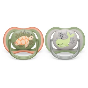 Suzete Ultra Air SCF085/60 pentru 6-18 luni Verde/Gri, 2 bucati, Philips Avent - Img 3