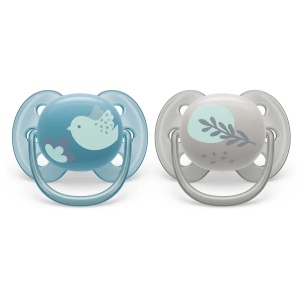 Suzete Ultra Soft SCF091/15 pentru 6-18 luni Bleu/Gri, 2 bucati, Philips Avent - Img 5