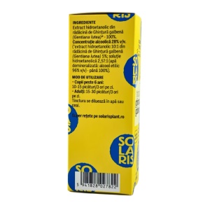 Tinctură Ghintură Galbenă, 50 ml, Solaris - Img 4