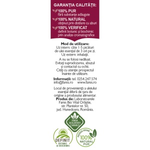 Ulei esential de cimbru A6, 10 ml, Fares - Img 2