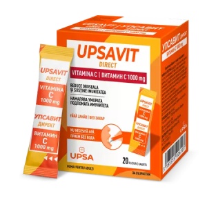 Upsavit Direct Vitamina C, 1000mg 20, plicuri orodispersabile, Upsa