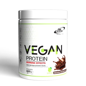 Vegan Protein Burning Effects, 600 g, Brownie Chocolate, Pro Nutrition