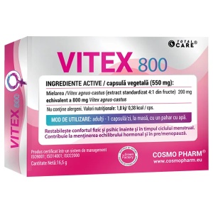 Vitex 800, 30 capsule vegetale, Cosmopharm - Img 2