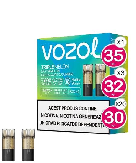 VOZOL Cartuse SWITCH PRO TRIPLE MELON