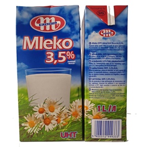 Lapte de vaca integral Mlekovita 3,5% bax 1L