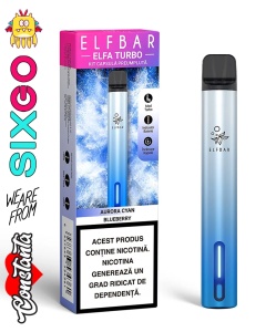 Kit Elf Bar ELFA TURBO Aurora Cyan Blueberry - Img 2
