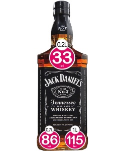 Jack Daniel's 0.2L, 0.5L, 0.7L, 1L