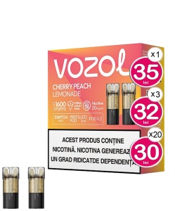 VOZOL Cartuse SWITCH PRO CHERRY PEACH LEMONADE - Img 1