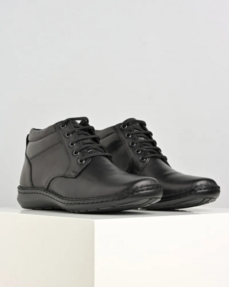 Crne muške duboke cipele od prirodne kože, slika 4
