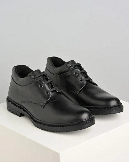 Crne duboke kožne muške cipele 856-01, slika 5
