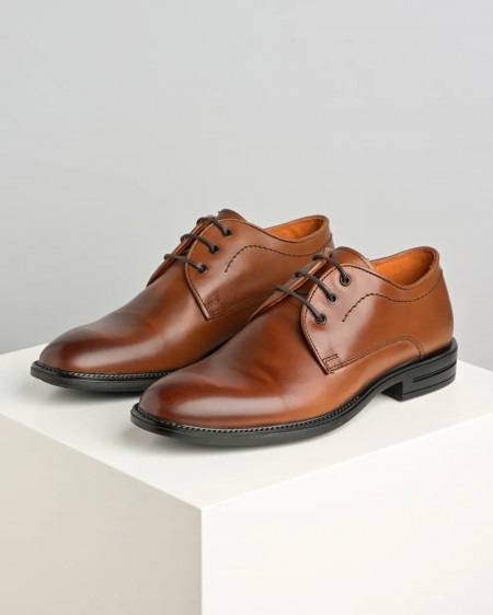 Kožne elegantne svetlo braon muške cipele, slika 2
