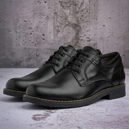 Crne kožne muške cipele Gazela 5886-01, slika 1