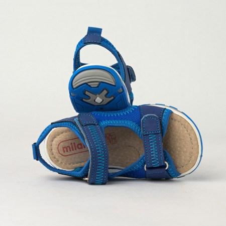 Plave anatomske dečije sandale sa kaiševima na čičak, slika 2