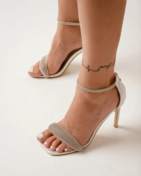 Elegantne srebrne sandale na štiklu brenda Emelie Strandberg, slika 8