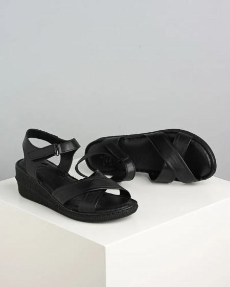 Klasične crne kožne sandale, slika 3