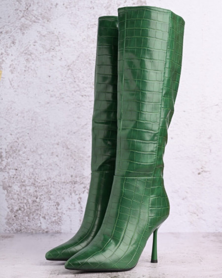 Ženske čizme na štiklu LX562241 zelene