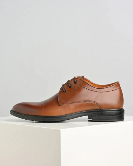 Kožne elegantne svetlo braon muške cipele, slika 3