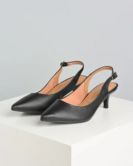 Ženske cipele na manju petu, u crnoj boji, slika 2