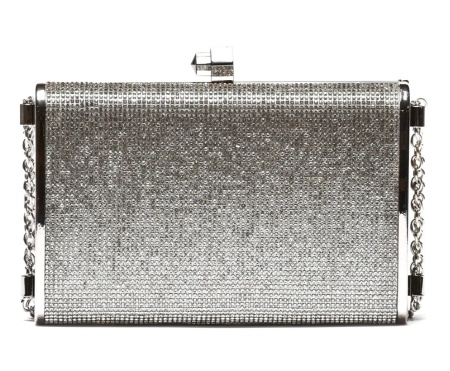 Elegantna torbica sa podesivim kaiš lancem T032560 srebrna