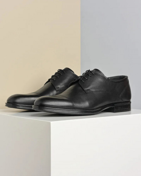 Crne elegantne cipele od kože, slika 2