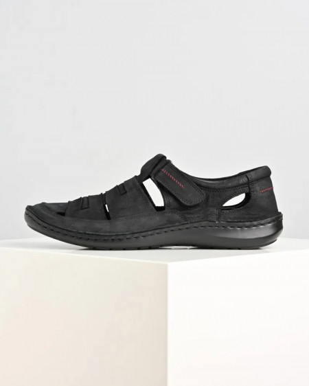 Sandale od kože za muškarce, crna boja, slika 2