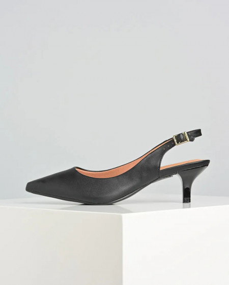 Ženske cipele na manju petu, u crnoj boji, slika 4