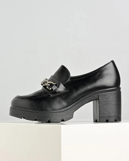 Crne ženske cipele na debelu petu, slika 3