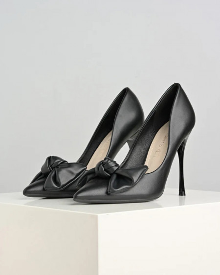 Ženske crne cipele na štiklu salonke, slika 1