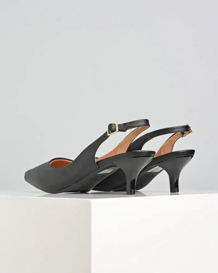 Ženske cipele na manju petu, u crnoj boji, slika 5